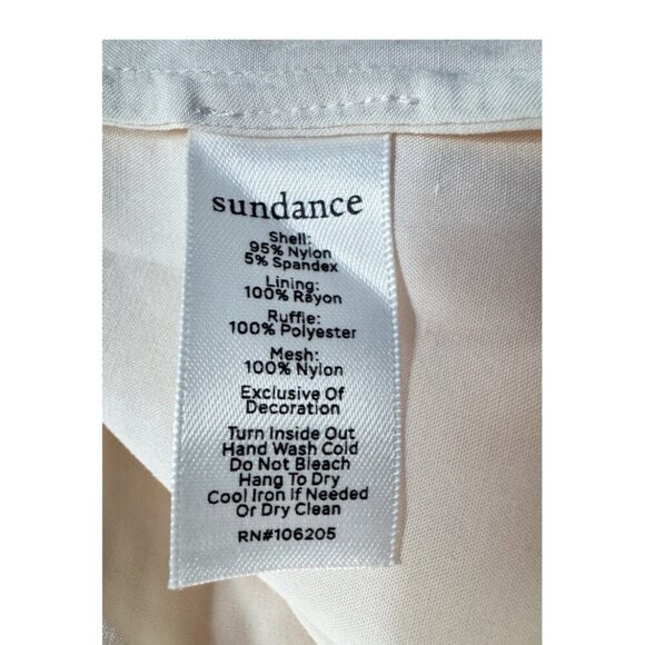 Sundance Champs De Fleur Ivory Faux Wrap Midi Dress Womans Sz PM or Petite M NWT - Picture 5 of 9